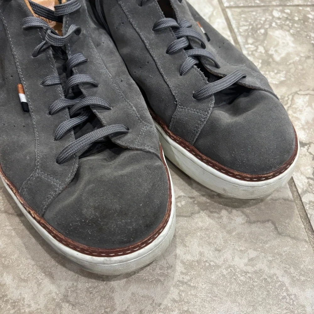 Allen Edmonds Courtside Grey Suede Low Top Sneakers Mens 14 D 4643